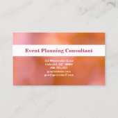 Beruflich Orange Bokeh Blur Custom Foto QR Visitenkarte (Rückseite)