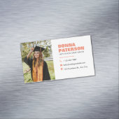 Beruflich Orange Simple Modern Minimal Calling Magnetische Visitenkarte (Beispiel)