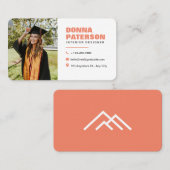 Beruflich Orange Simple Modern Minimal Calling Telefonnummerkarte (Vorne/Hinten)