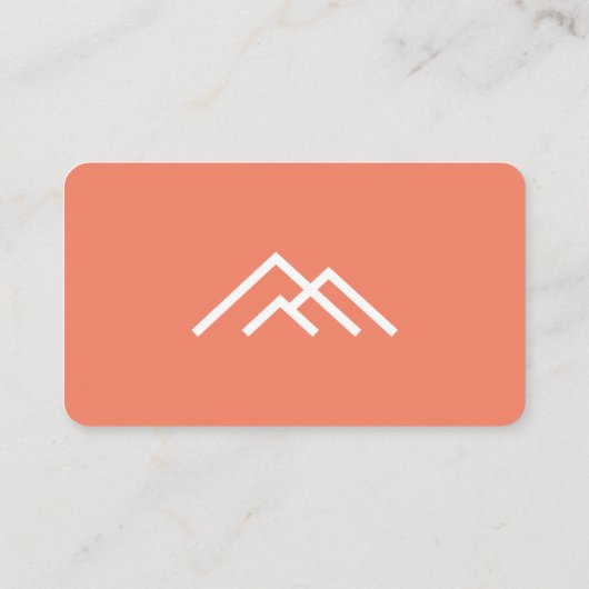 Beruflich Orange Simple Modern Minimal Calling Telefonnummerkarte (Rückseite)