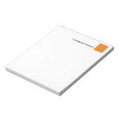 Beruflich Orange White Einfach Schlicht kreativ Notizblock (Rotiert)