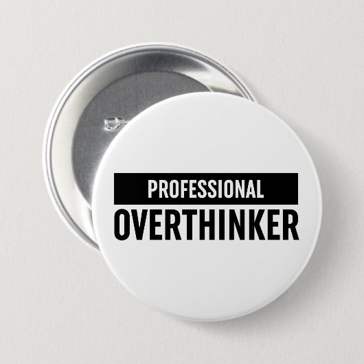 Beruflich Overthinker Button (Vorne & Hinten)
