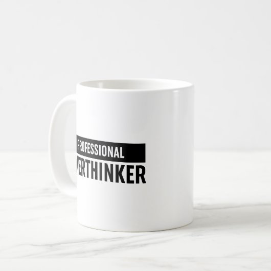 Beruflich Overthinker Kaffeetasse (Vorderseite Links)