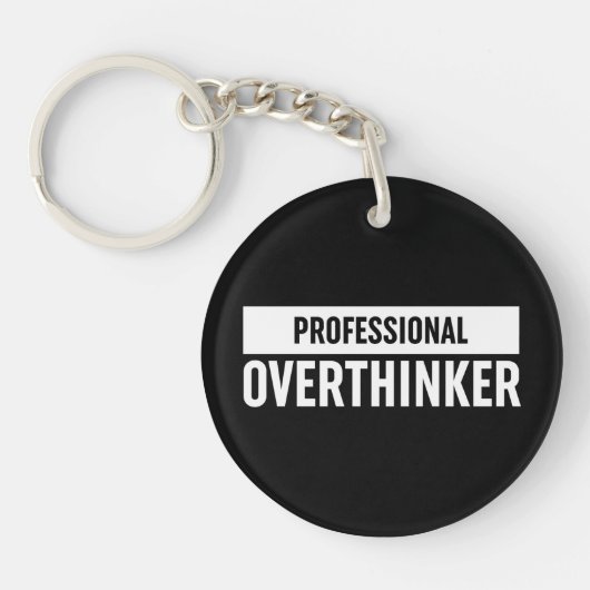 Beruflich Overthinker Schlüsselanhänger (Vorderseite)
