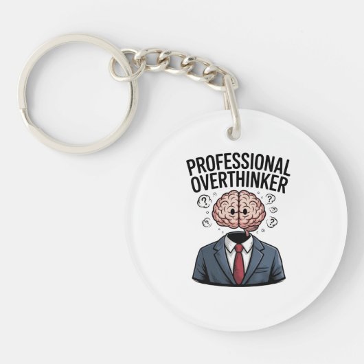 Beruflich Overthinker Schlüsselanhänger (Vorderseite)