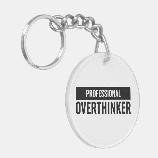 Beruflich Overthinker Schlüsselanhänger (Vorderseite links)