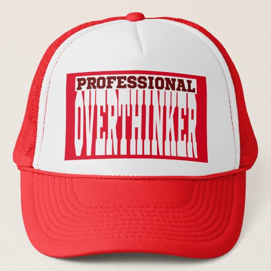 Beruflich Overthinker Truckerkappe (Vorderseite)