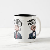 Beruflich Overthinker" Zweifarbige Tasse (VorderseiteRechts)