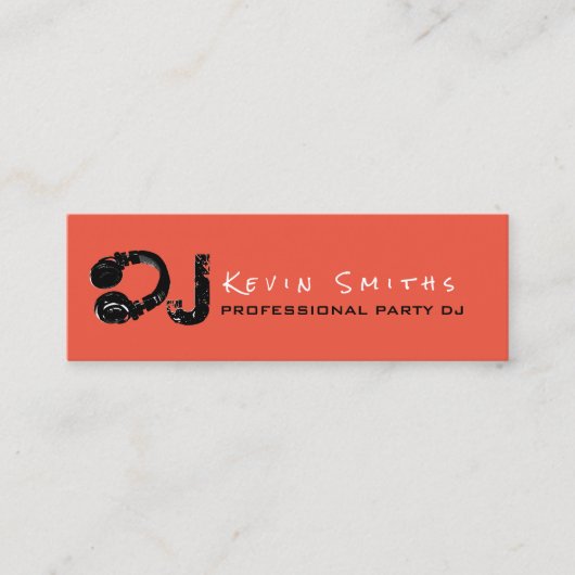 Beruflich Party DJ Music Deejay Mini Visitenkarte (Vorderseite)