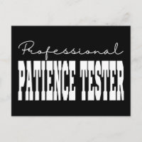Beruflich Patience Tester White Typografy