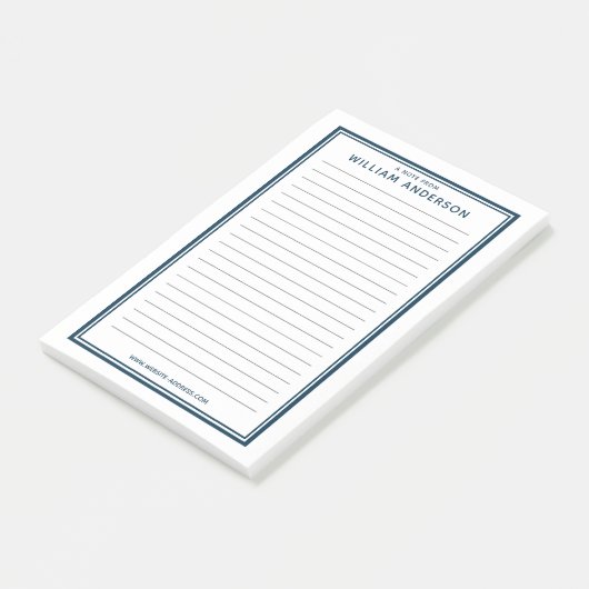 Beruflich Personalisiert Post-it Klebezettel (angewinkelt)