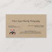 Beruflich Pink Floral Kamera Fotograf Kraft Visitenkarte (Rückseite)