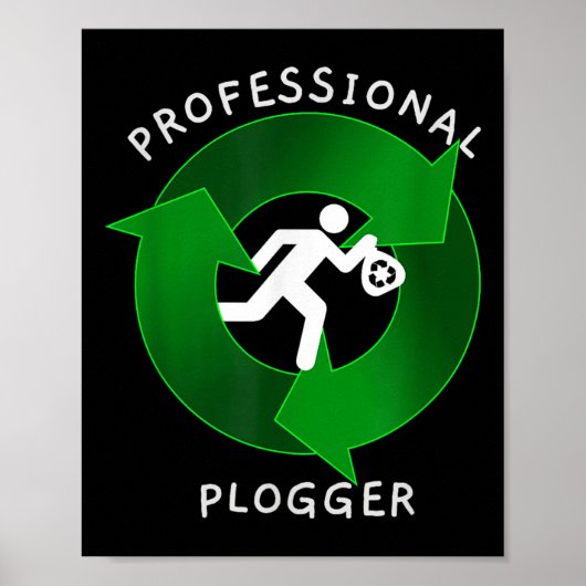 Beruflich Plogger - Jogger-Plogging-Umgebung Poster (Vorne)