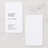 Beruflich Premium Silber Schlicht modern Visitenkarte (Vorne/Hinten)