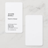 Beruflich Premium Silber Schlicht Modernes Minimal Visitenkarte (Vorne/Hinten)