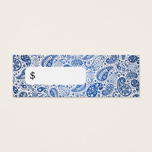 Beruflich Price Tag Fashion Paisley Blue (Vorderseite)