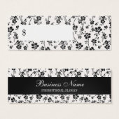 Beruflich Price Tag Salon Floral Black (Vorne & Hinten)