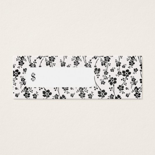 Beruflich Price Tag Salon Floral Black (Vorderseite)