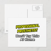 Beruflich Prosthetist .. Joke Postkarte (Vorne/Hinten)
