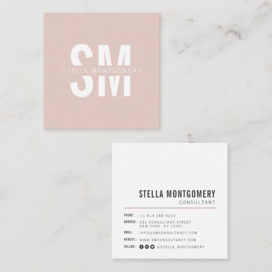 Beruflich Quadratische Visitenkarte (Vorne/Hinten)