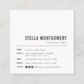 Beruflich Quadratische Visitenkarte (Rückseite)