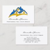 Beruflich Real Anwesen Agent Broker Blue House Visitenkarte (Vorne/Hinten)