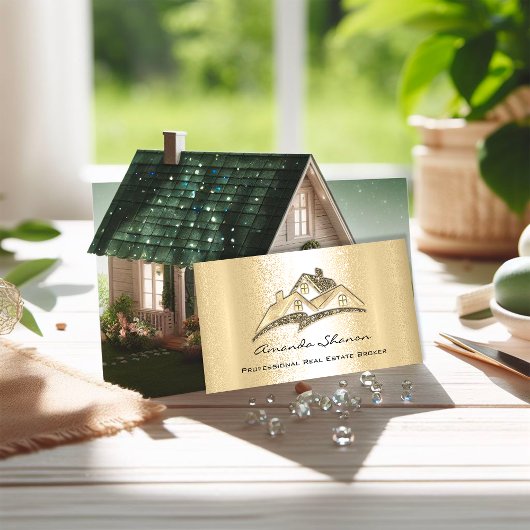 Beruflich Real Anwesen Agent Broker Gold House Visitenkarte