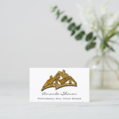Beruflich Real Anwesen Agent Broker House Gold Visitenkarte (Stehend Vorderseite)