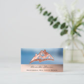 Beruflich Real Anwesen Agent Broker Smoky Blau Visitenkarte (Stehend Vorderseite)