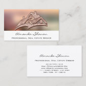 Beruflich Real Anwesen Agent Broker Zuhause 3D-Ros Visitenkarte (Vorne/Hinten)