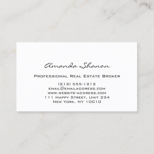 Beruflich Real Anwesen Agent Broker Zuhause 3D-Ros Visitenkarte (Rückseite)