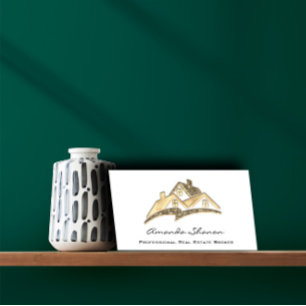 Beruflich Real Anwesen Agent Broker Zuhause Glitze Visitenkarte