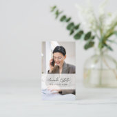 Beruflich Real Anwesen Agent Foto Visitenkarte (Stehend Vorderseite)