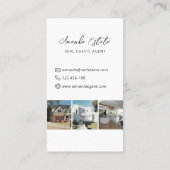 Beruflich Real Anwesen Agent Foto Visitenkarte (Rückseite)