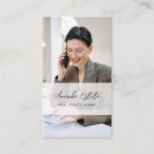 Beruflich Real Anwesen Agent Foto Visitenkarte (Vorderseite)