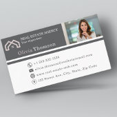 Beruflich Real Anwesen Agent Foto Visitenkarte
