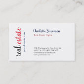 Beruflich Real Anwesen Agent Handgeschriebene Visitenkarte (Vorderseite)