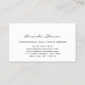 Beruflich Real Anwesen Broker Agent Blue Gold Visitenkarte (Rückseite)