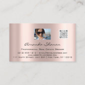 Beruflich Real Anwesen Broker Agent Rose FotoQR Visitenkarte (Rückseite)