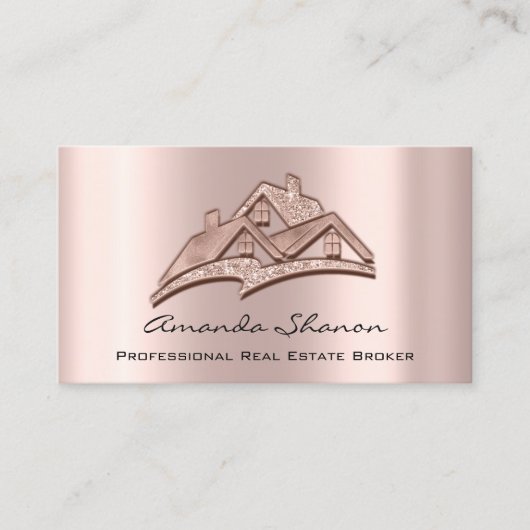 Beruflich Real Anwesen Broker Agent Rose FotoQR Visitenkarte (Vorderseite)