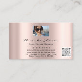 Beruflich Real Anwesen Broker Agent Rose FotoQR Visitenkarte (Rückseite)