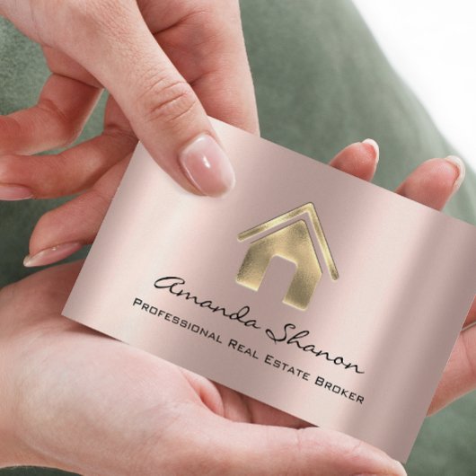 Beruflich Real Anwesen Broker Agent Rose Gold Visitenkarte