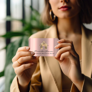 Beruflich Real Anwesen Broker Agent Rose Gold Visitenkarte
