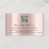 Beruflich Real Anwesen Broker Agent Rose QR CODE Visitenkarte (Rückseite)