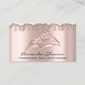 Beruflich Real Anwesen Broker Agent Rose Tropfen Visitenkarte (Vorderseite)