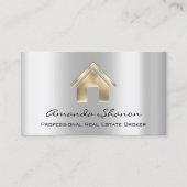 Beruflich Real Anwesen Broker Agent Silver QR Visitenkarte (Vorderseite)