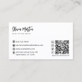 Beruflich Real Anwesen | Foto QR Visitenkarte (Rückseite)