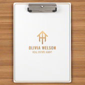 Beruflich Real Anwesen Gold & White Realtor Klemmbrett
