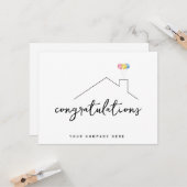 Beruflich Real Anwesen Gratulationen Neue Zuhause Karte (Vorderseite/Rückseite Beispiel)