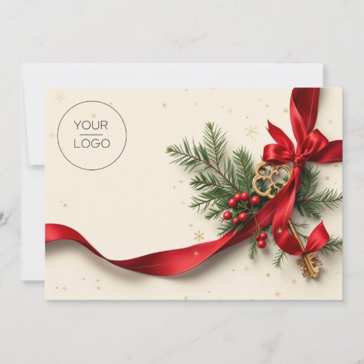 Beruflich Real Anwesen Team Foto Weihnachten (Vorderseite)